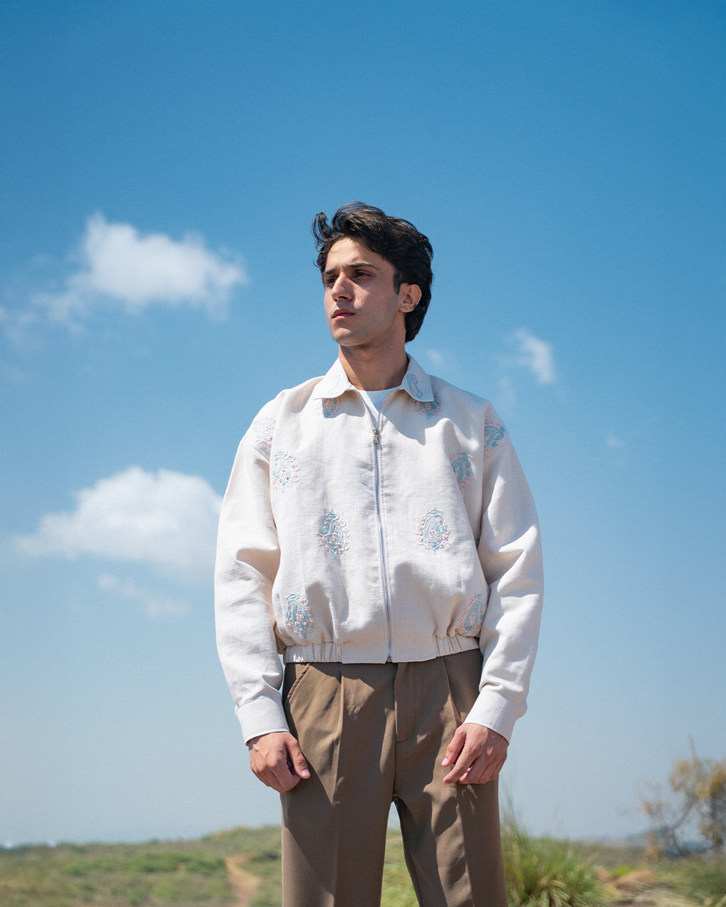 Sand Paisley Jacket - Unisex