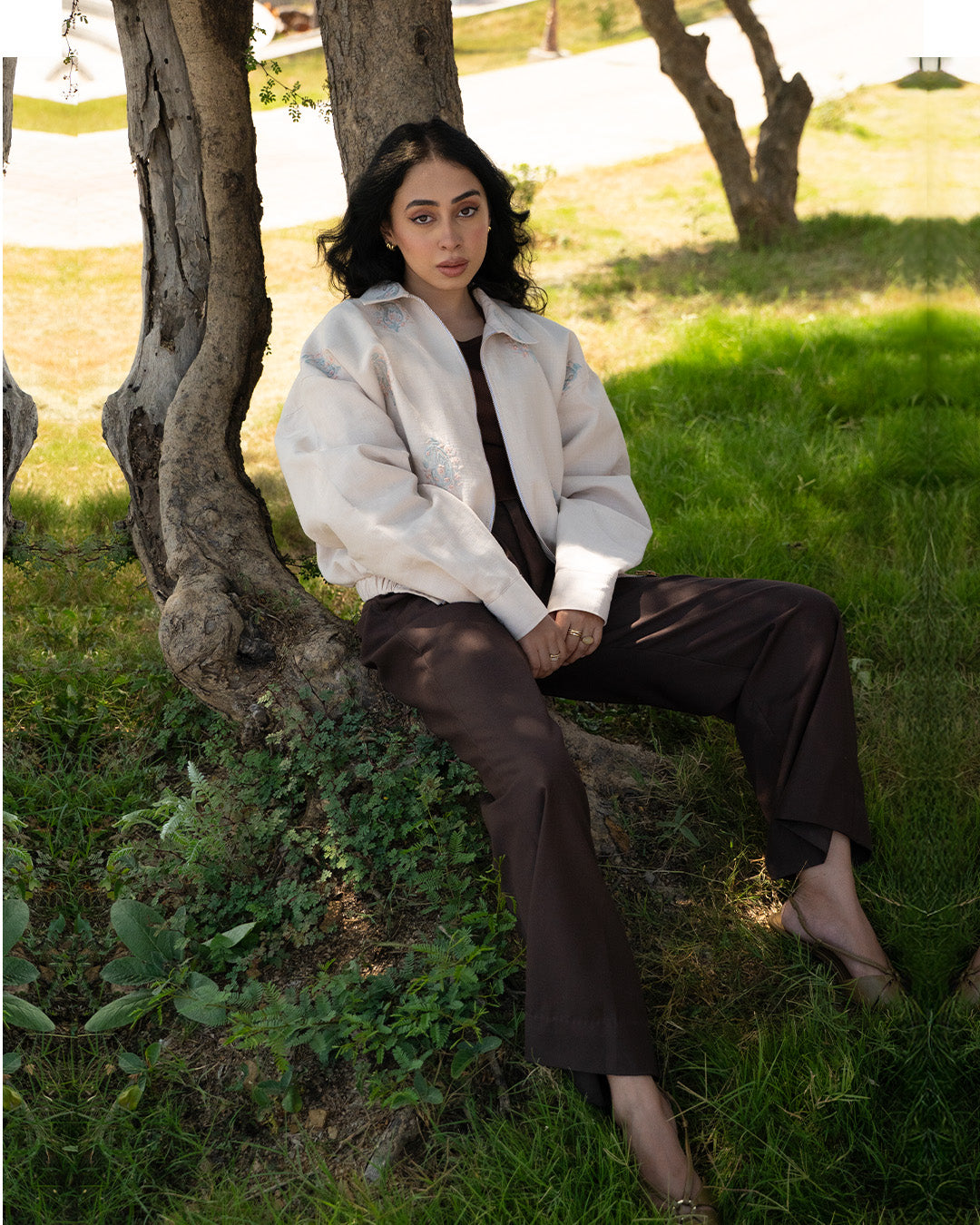 Sand Paisley Jacket - Unisex