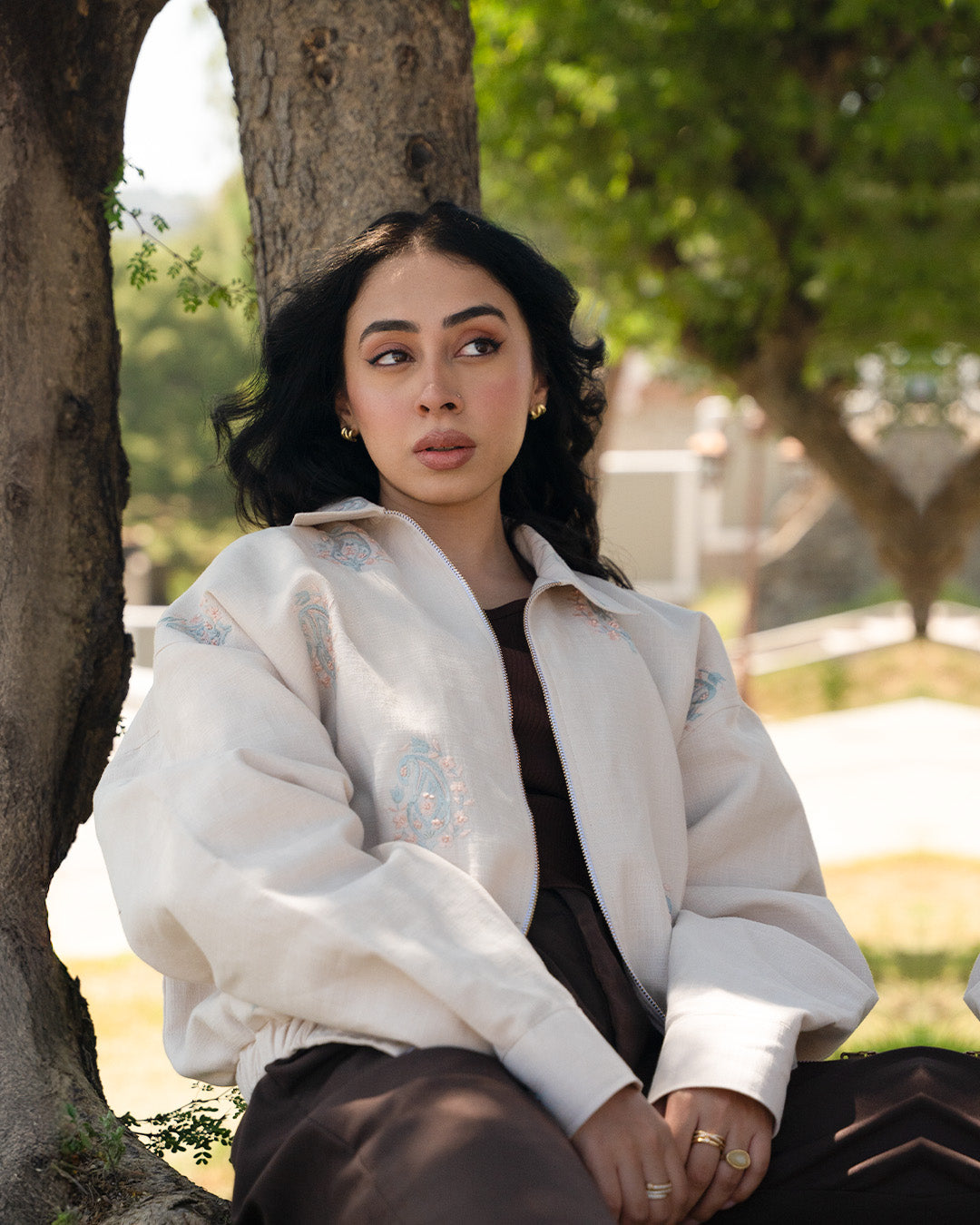 Sand Paisley Jacket - Unisex